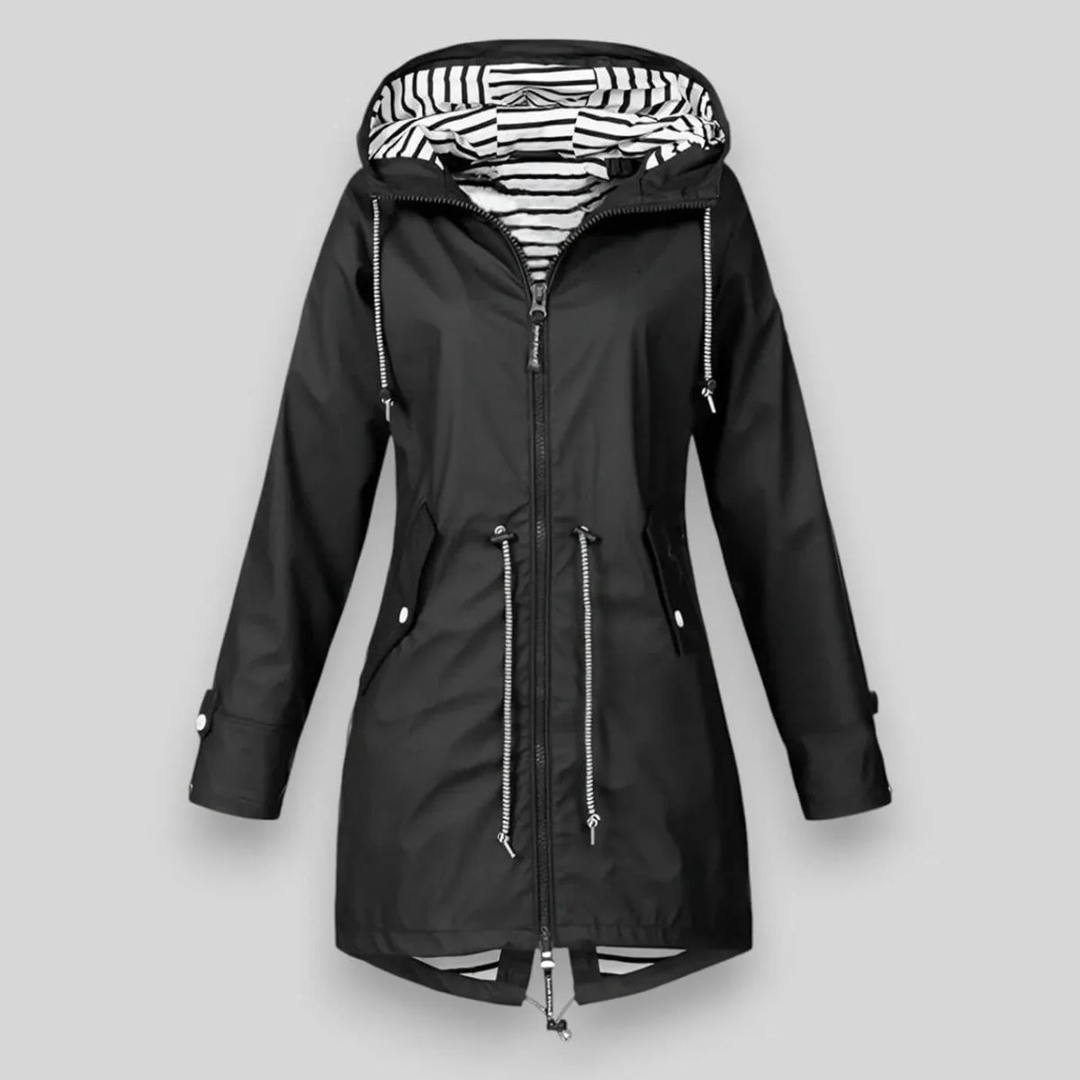 Laura | Women Hooded Longline Zip Utility Jacket
