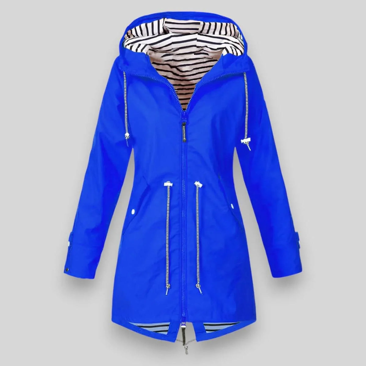 Laura | Women Hooded Longline Zip Utility Jacket
