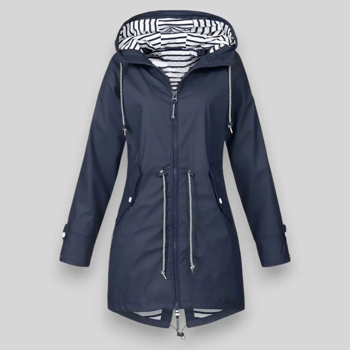 Laura | Women Hooded Longline Zip Utility Jacket