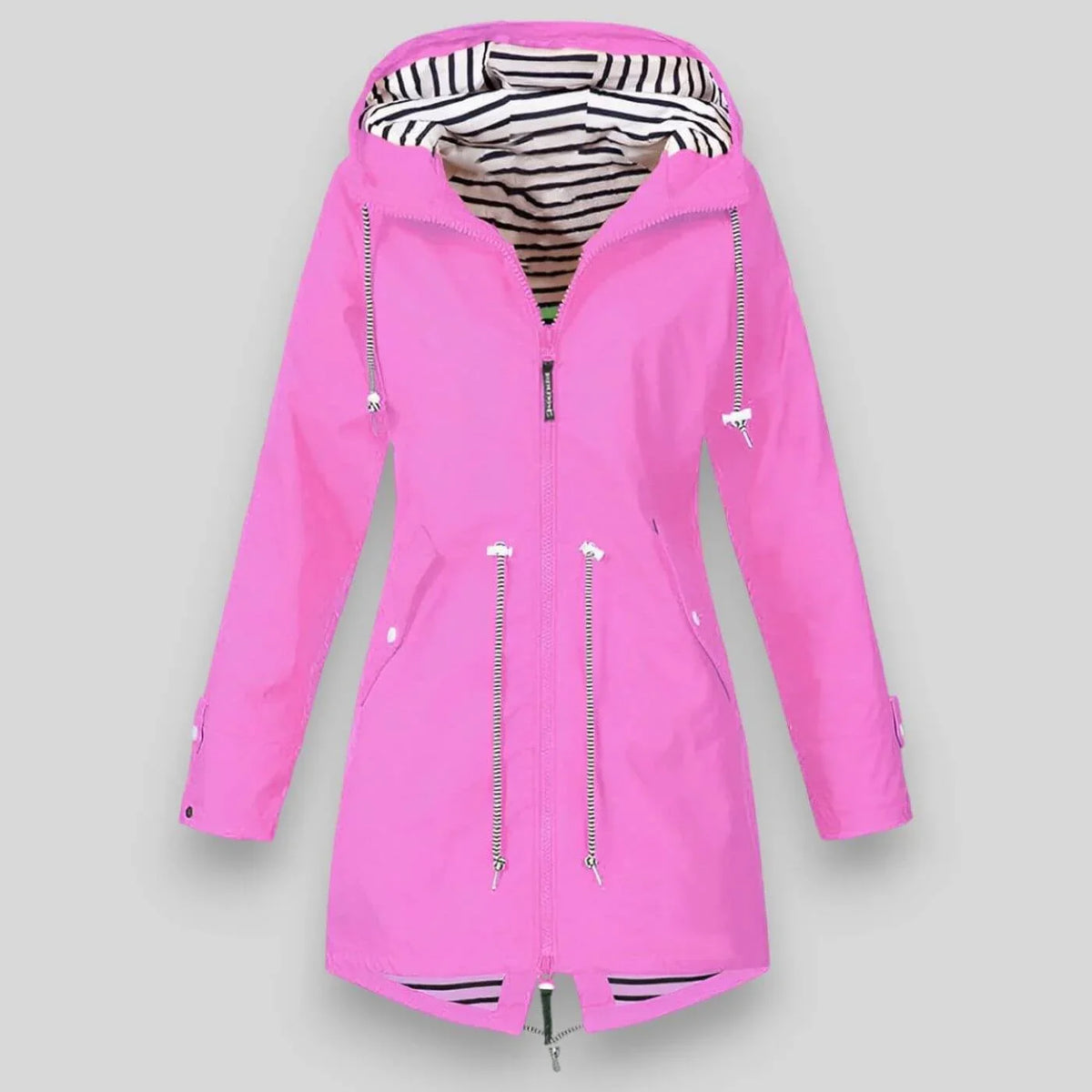 Laura | Women Hooded Longline Zip Utility Jacket